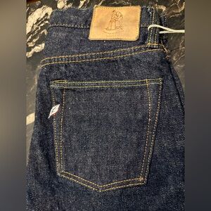 PURE BLUE JAPAN SLB-005 "SLUB DENIM" 16.5OZ SLIM STRAIGHT JEANS